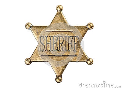 Vintage sheriff star badge Stock Photo