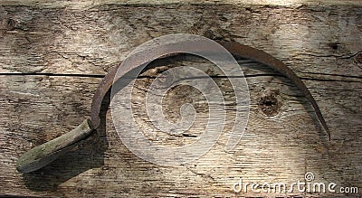 Vintage sickle Stock Photo