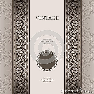 Vintage silver background Vector Illustration