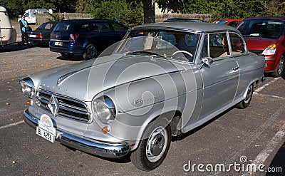 Vintage Silver Borgward Isabella Editorial Stock Photo