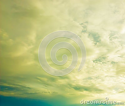 Vintage Sky and Clouds Stock Photo