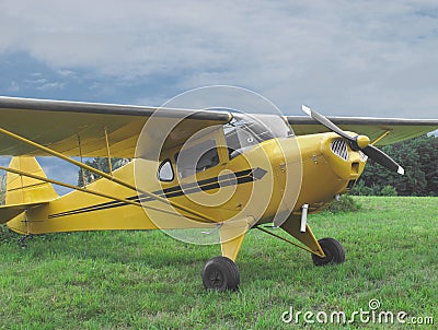 Vintage small private aircraft. Stock Photo