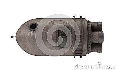 Vintage space rocket Stock Photo