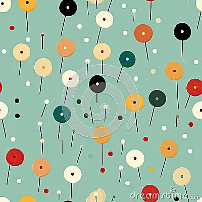 Vintage splatter pattern with cute dots in various colors (tiled) Stock Photo