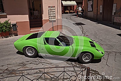 Vintage sports car Lamborghini Miura Editorial Stock Photo
