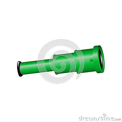 Vintage spyglass in black and green design Vector Illustration