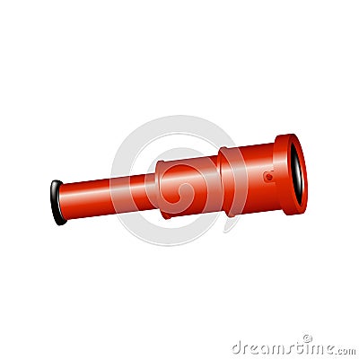 Vintage spyglass in red design Vector Illustration