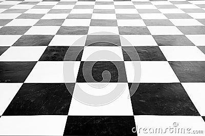 Vintage square black and white floor Stock Photo