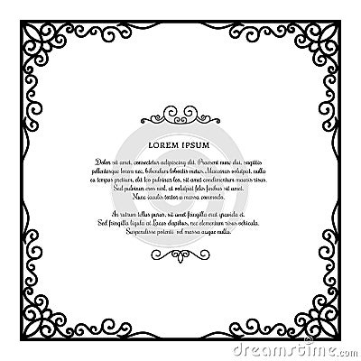 Vintage square frame Vector Illustration