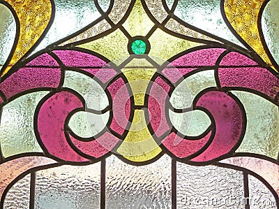 Vintage stained glass background Stock Photo
