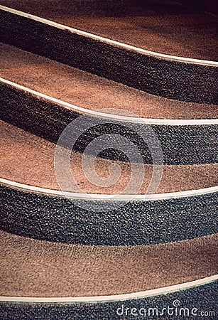 Vintage staircase with carpet Stock Photo