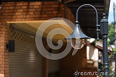 Vintage stand lamp for exterior Stock Photo