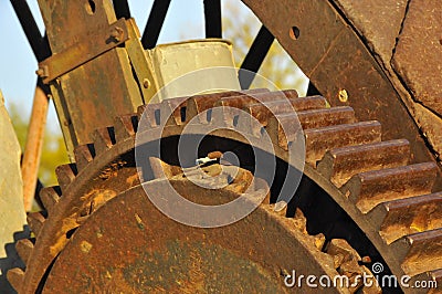 Vintage Steam Engine Gear Stock Photo