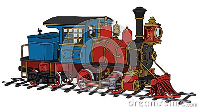 Vintage steam locomotive Vector Illustration