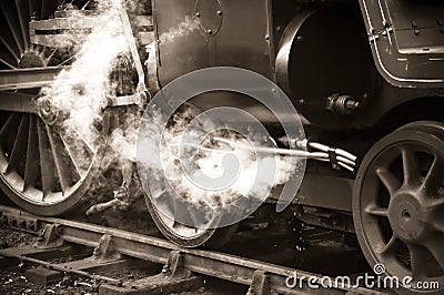 Vintage steam train Stock Photo
