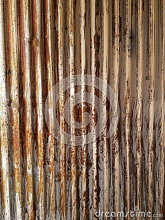 Vintage corrugated patinad barn tin Stock Photo