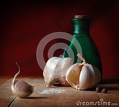 Vintage still life with spices Stock Photo