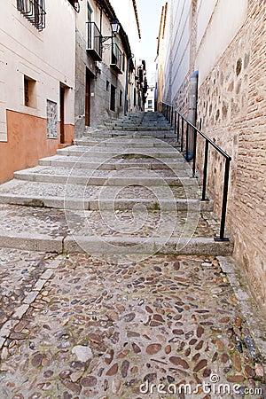 Vintage stone stairs Stock Photo