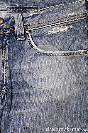 Vintage Stone Washed Jeans Stock Photo