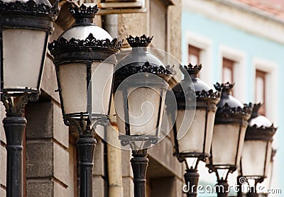 Vintage Street Lamps Stock Photo