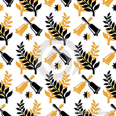 Vintage student graduate seamless pattern design Vector Illustration