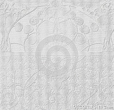 Vintage style art nouveau background texture Stock Photo