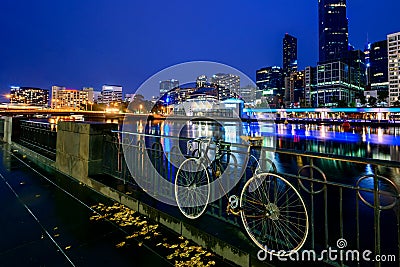 Vintage style bicycle in Melbourne Editorial Stock Photo