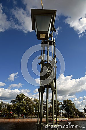 Vintage style street light in Peter and Pauls fortress in Saint-Petersburg, Russia. Stock Photo