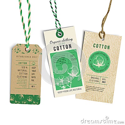 Vintage Style Tags Vector Illustration