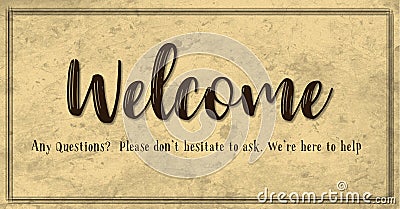 Vintage Style Welcome Banner Stock Photo