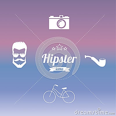 Vintage styled design Hipster icons Vector Illustration