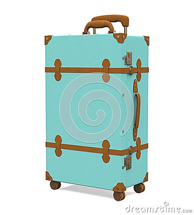 Vintage Suitcase Isolated Stock Photo