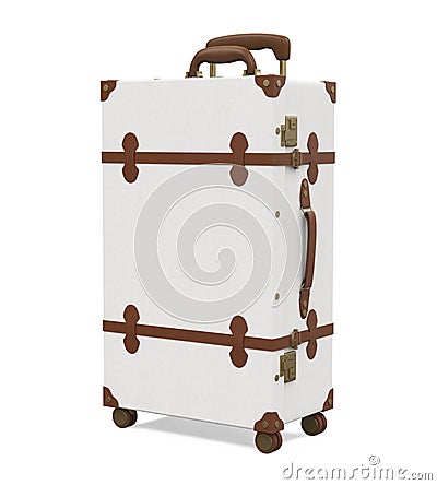 Vintage Suitcase Isolated Stock Photo