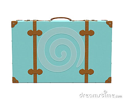 Vintage Suitcase Isolated Stock Photo