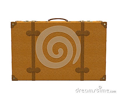 Vintage Suitcase Isolated Stock Photo