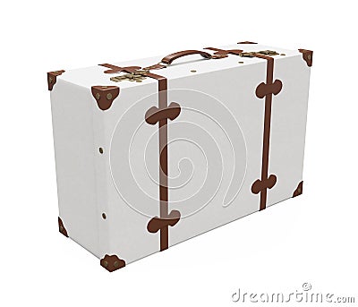 Vintage Suitcase Isolated Stock Photo