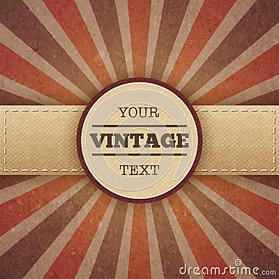 Vintage sunburst promo poster Vector Illustration