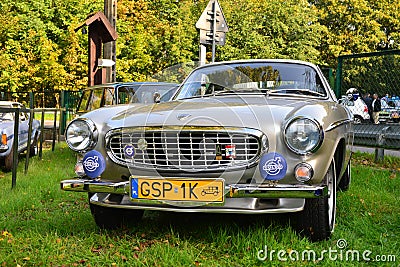 Classic Swedish car Volvo 1800 at a car show Editorial Stock Photo