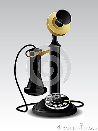 Vintage telephone Vector Illustration