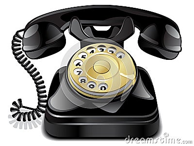 Vintage telephone Vector Illustration