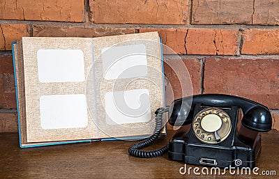 Vintage telephone Stock Photo