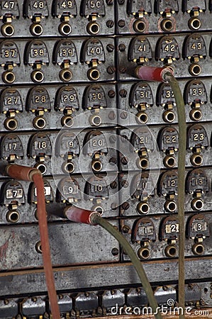 Vintage Telephone Switchboard Stock Photo