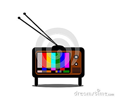 Vintage television Vector Illustration