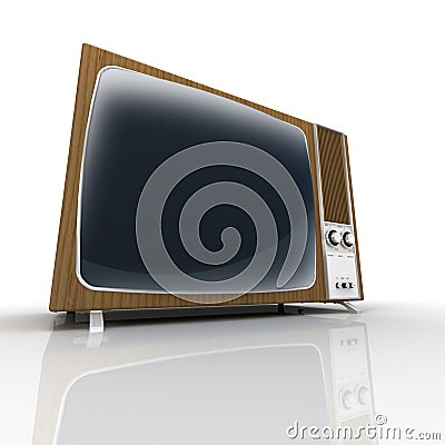 Vintage Television Stock Photo