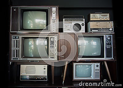 vintage television Stock Photo