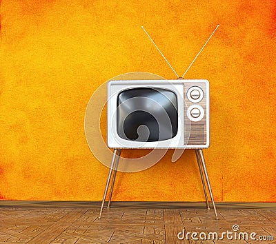 Vintage television Stock Photo