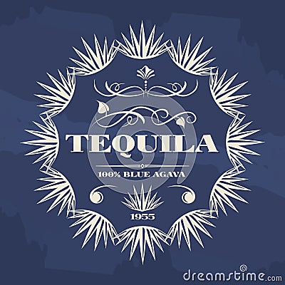 Vintage tequila banner or poster design Vector Illustration