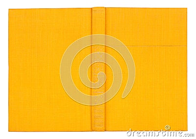 Vintage textile yellow book Stock Photo