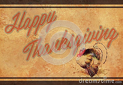 Vintage Thanksgiving Stock Photo