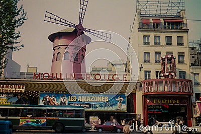 Vintage 1975 Theater shot in Paris, France. Editorial Stock Photo